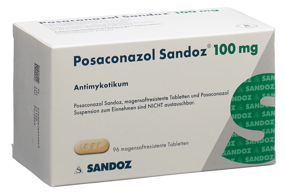 POSACONAZOLE Sandoz 100 mg, image principale POSACONAZOLE Sandoz 100 mg, image principale