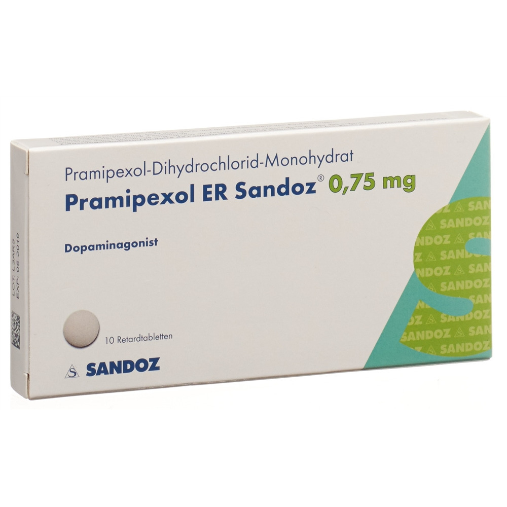 PRAMIPEXOLE Sandoz 0.75 mg, Hauptbild