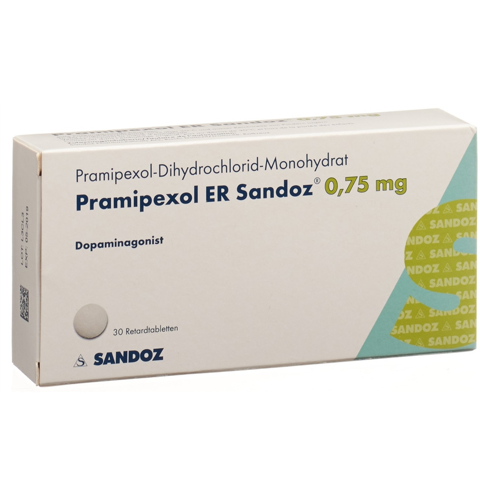 PRAMIPEXOLE Sandoz 0.75 mg, Hauptbild