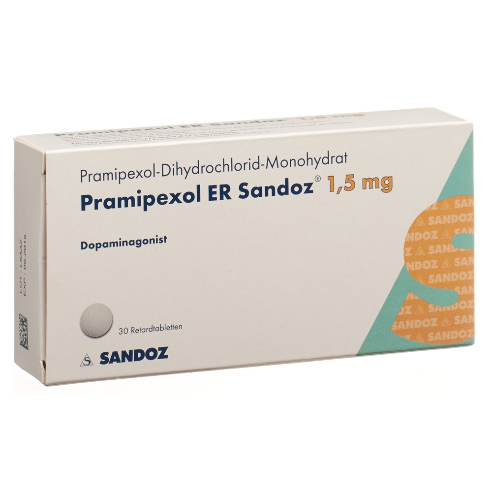 PRAMIPEXOLE Sandoz 1.5 mg, Hauptbild