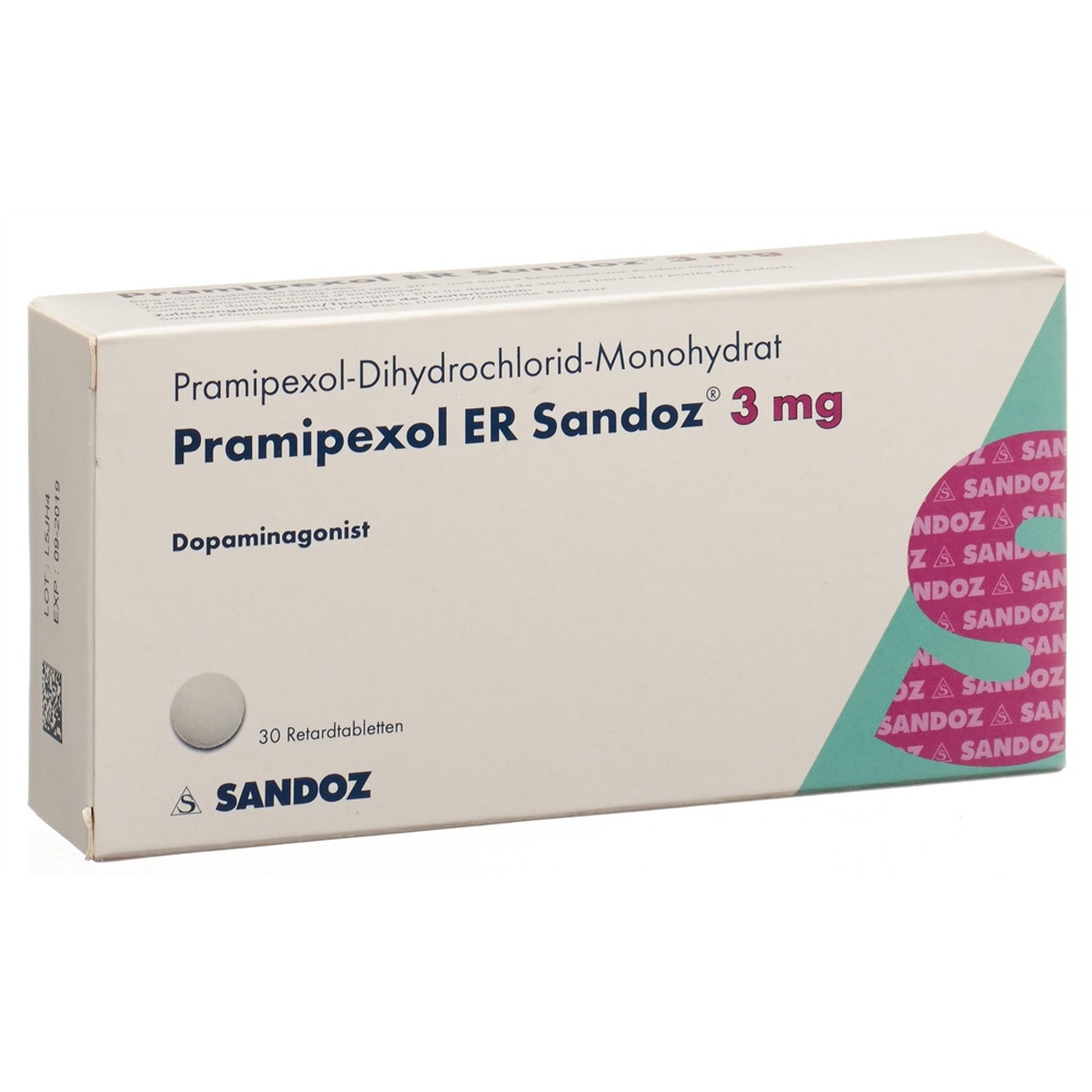 PRAMIPEXOLE Sandoz 3 mg, Hauptbild