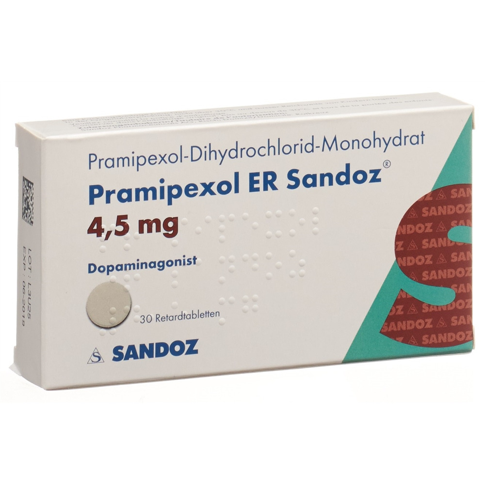 PRAMIPEXOLE Sandoz 4.5 mg, Hauptbild