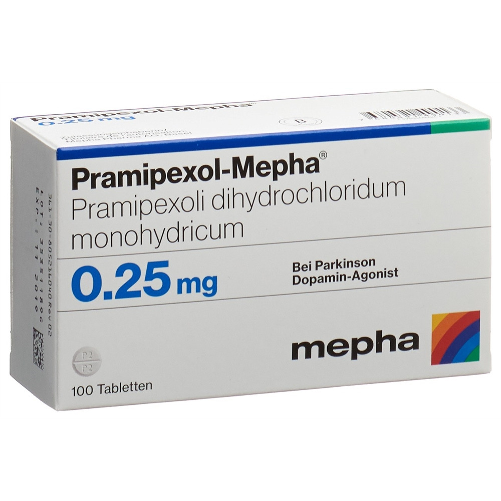 PRAMIPEXOLE Mepha 0.25 mg, image principale