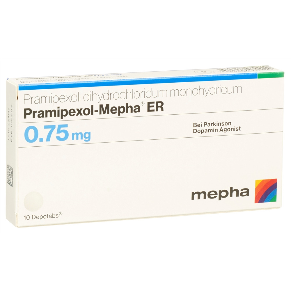 PRAMIPEXOLE Mepha ER 0.75 mg, image principale