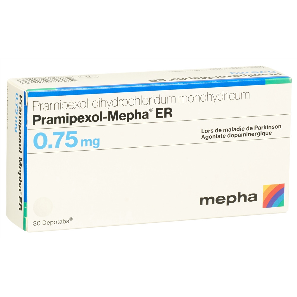 PRAMIPEXOLE Mepha ER 0.75 mg, image 2 sur 2