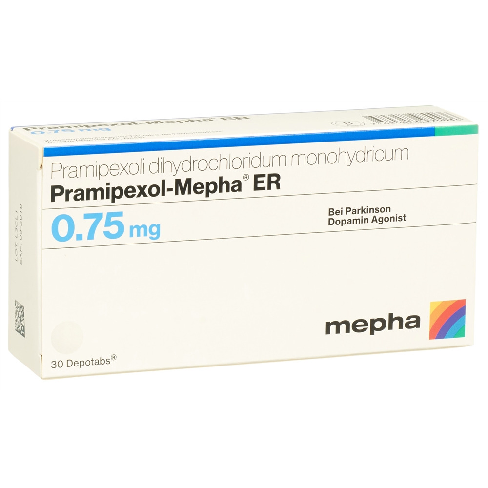 PRAMIPEXOLE Mepha ER 0.75 mg, image principale