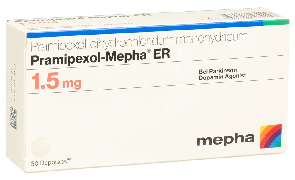 PRAMIPEXOLE Mepha ER 1.5 mg, image principale