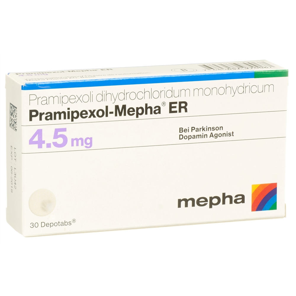 PRAMIPEXOLE Mepha ER 4.5 mg, image principale