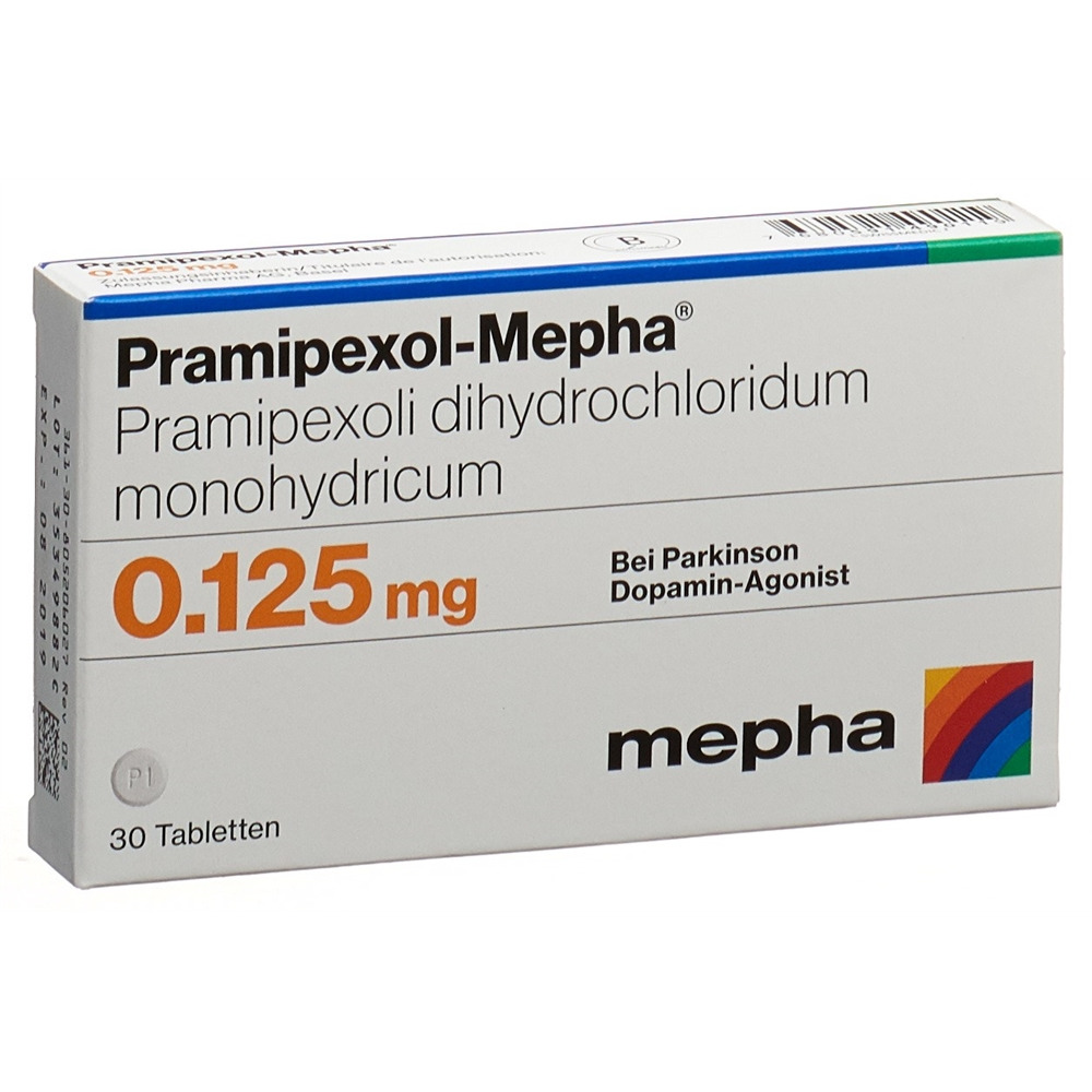 PRAMIPEXOLE Mepha 0.125 mg, Hauptbild