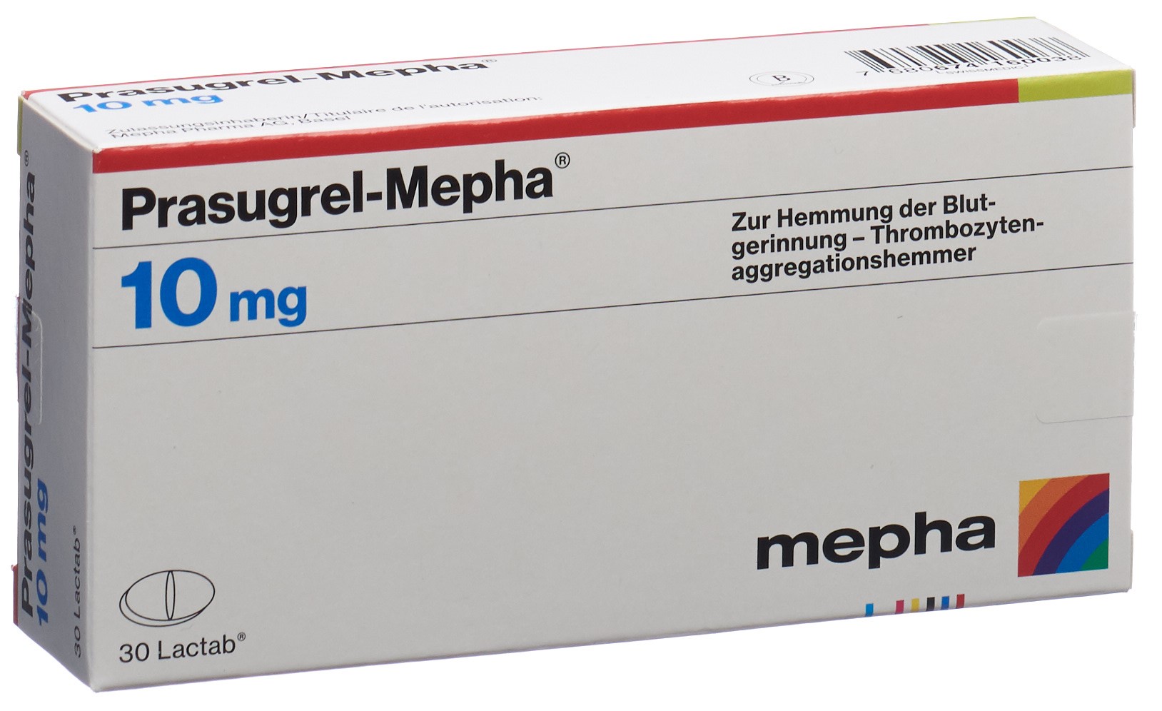 PRASUGREL Mepha 10 mg, Hauptbild