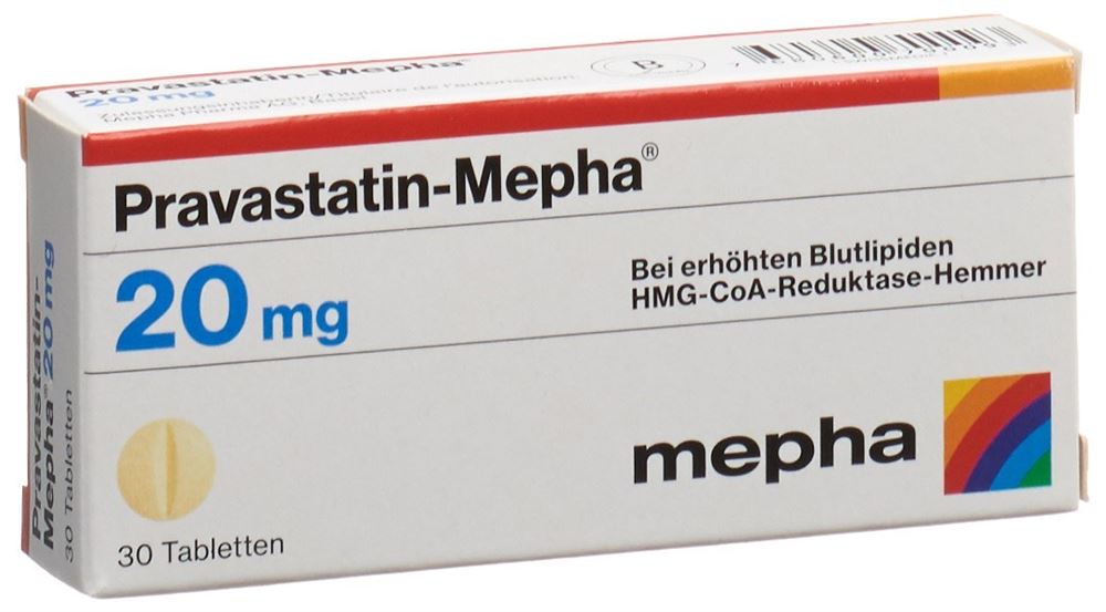 PRAVASTATINE Mepha 20 mg, image principale
