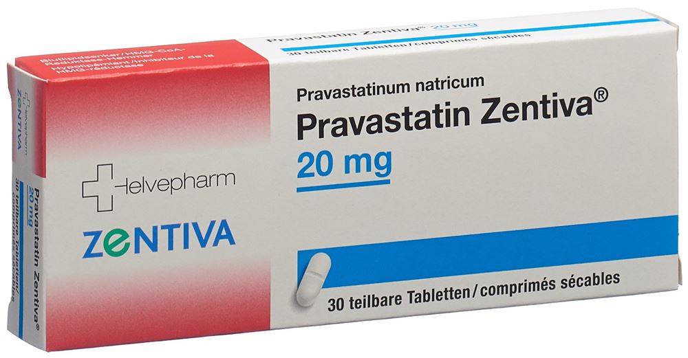 PRAVASTATINE Zentiva 20 mg, image principale