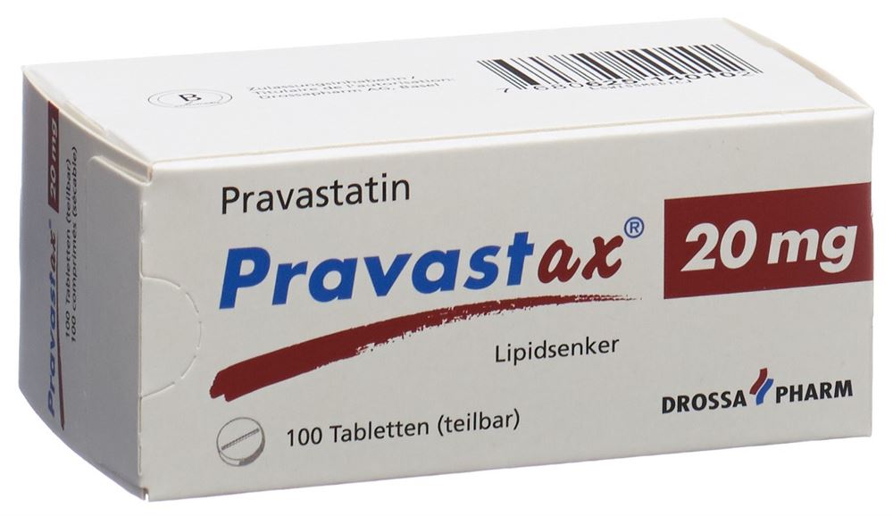 PRAVASTAX cpr 20 mg blist 100 pce, image principale