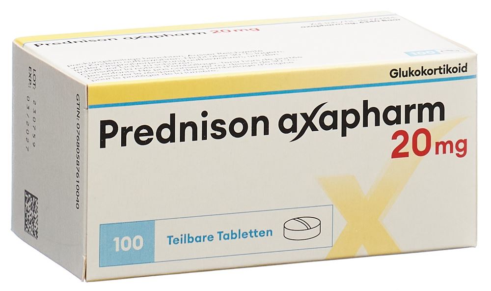 PREDNISONE axapharm 20 mg, Hauptbild