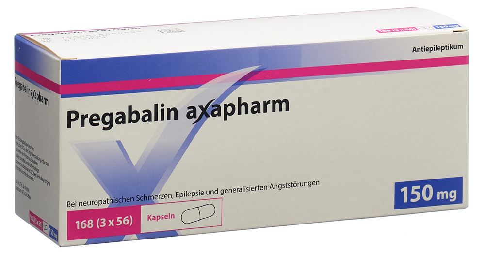 PREGABALINE axapharm Kaps 150 mg Blist 168 Stk Online bestellen