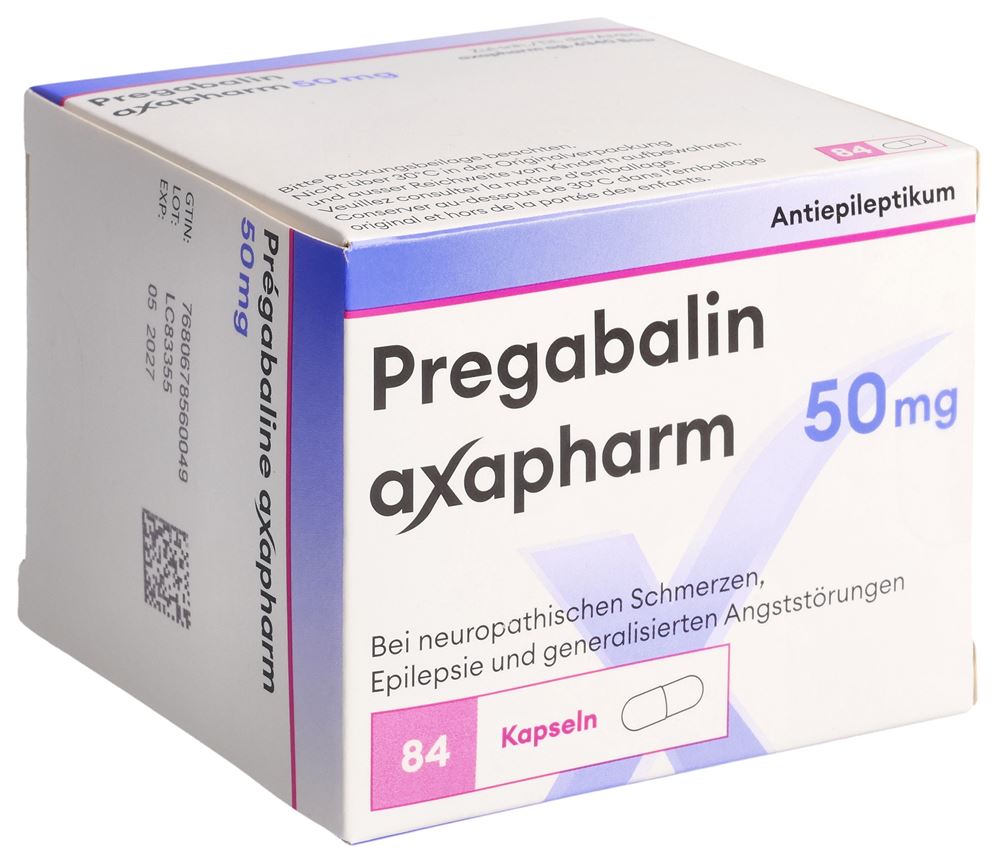 PREGABALINE axapharm 50 mg, Hauptbild PREGABALINE axapharm 50 mg, Hauptbild