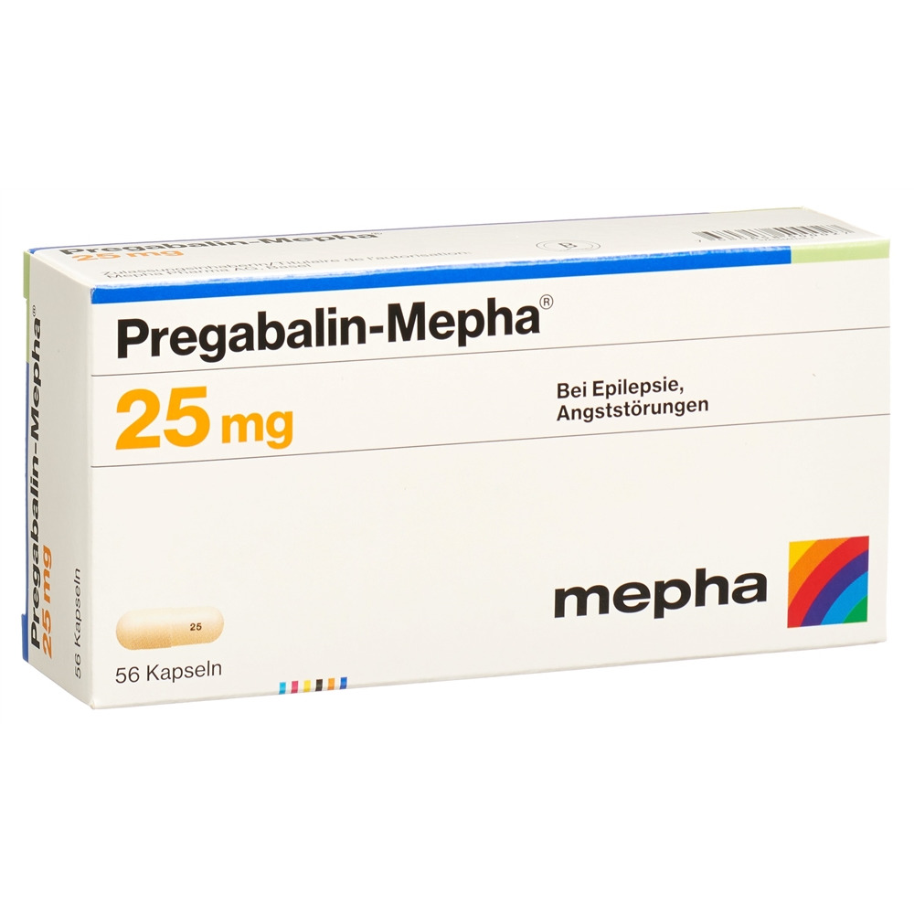 PREGABALINE Mepha 25 mg, image principale