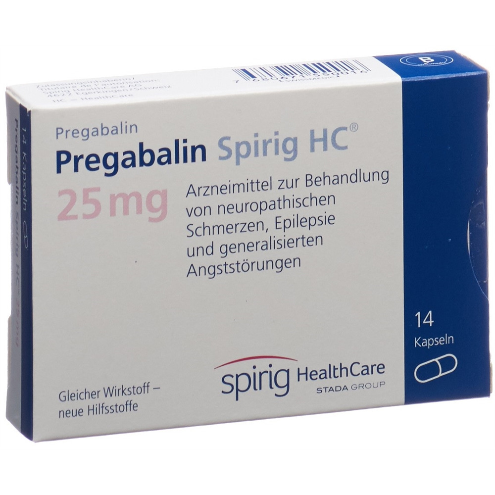 PREGABALINE Spirig HC 25 mg, image principale