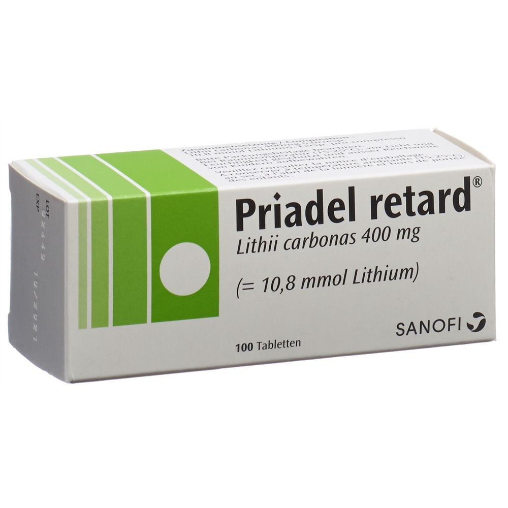 Priadel cpr ret 400 mg retard blist 100 pce, image principale