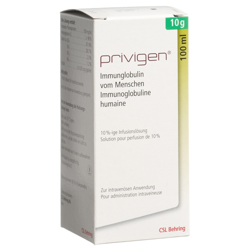 PRIVIGEN Inf Lös 10 g/100ml i.v. Durchstf 100 ml, Hauptbild