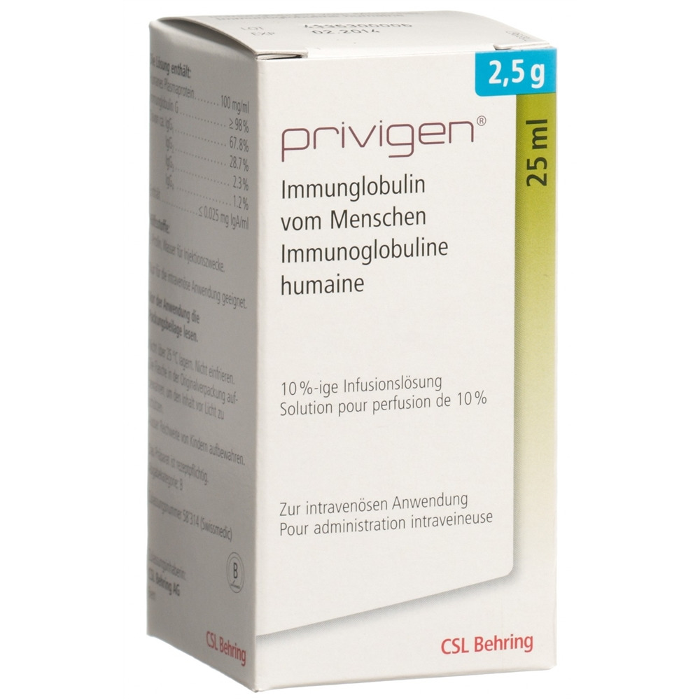 PRIVIGEN Inf Lös 2.5 g/25ml i.v. Durchstf 25 ml, Hauptbild
