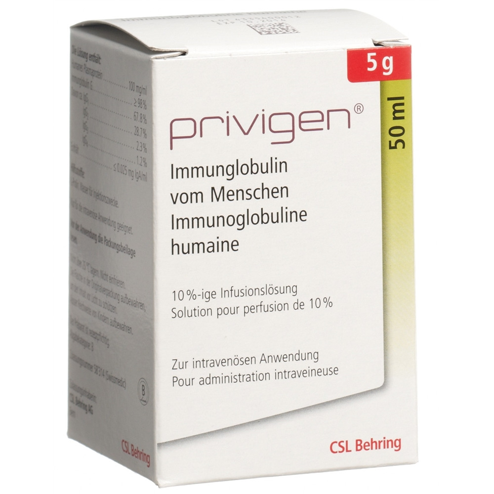 PRIVIGEN Inf Lös 5 g/50ml i.v. Durchstf 50 ml, Hauptbild