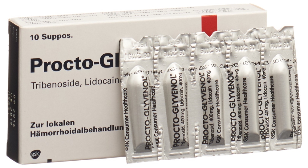 PROCTO-GLYVENOL supp 400 mg blist 10 pce, image 2 sur 5