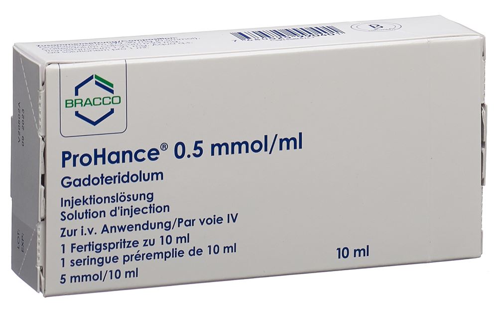 PROHANCE Inj Lös 5 mmol/10ml Fertigspritzen Fertspr 1 Stk, Hauptbild