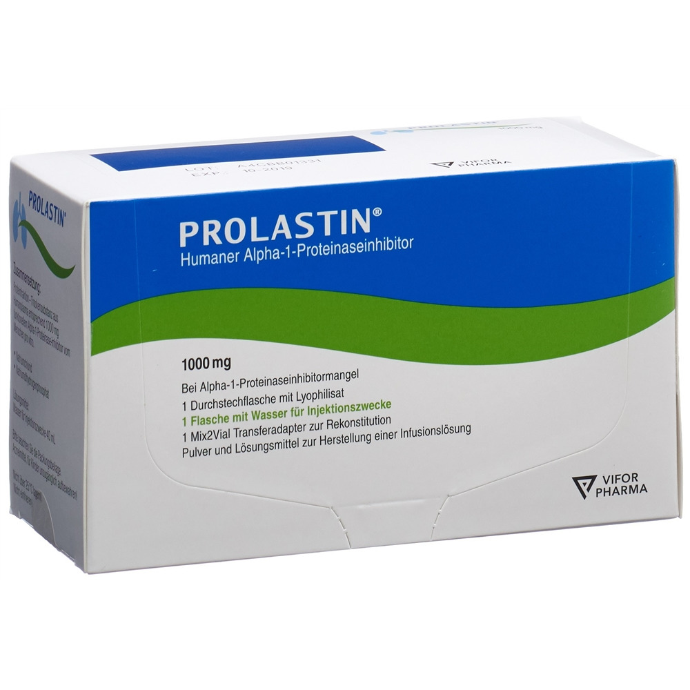 PROLASTIN subst sèche 1 g avec solvant flacon incl. Mix2Vial set de transfer flac 1 pce