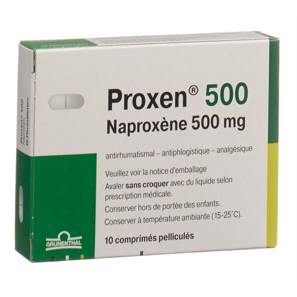 PROXEN cpr pell 500 mg blist 10 pce, image 2 sur 2