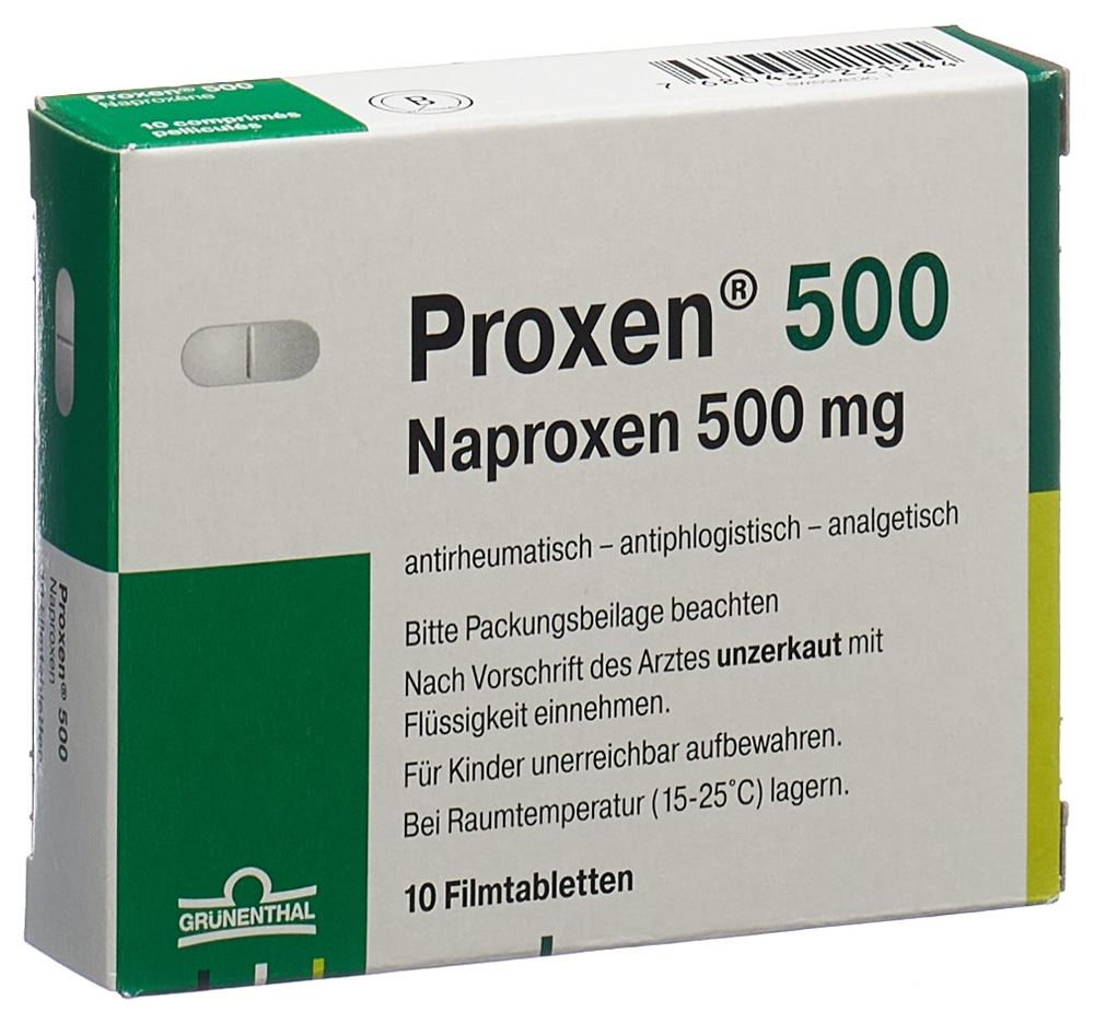 PROXEN cpr pell 500 mg blist 10 pce, image principale