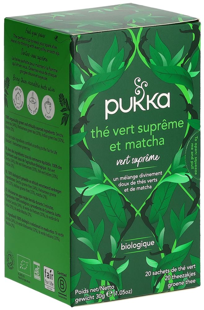 PUKKA Thé Vert Matcha Suprême Tee