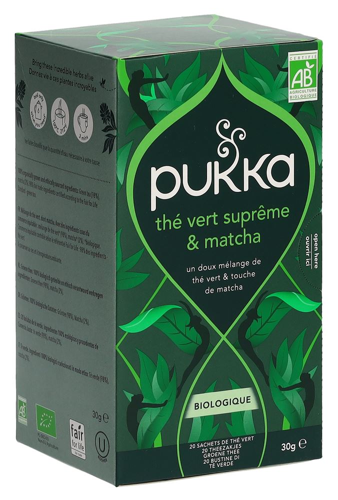 PUKKA Thé Vert Matcha Suprême thé