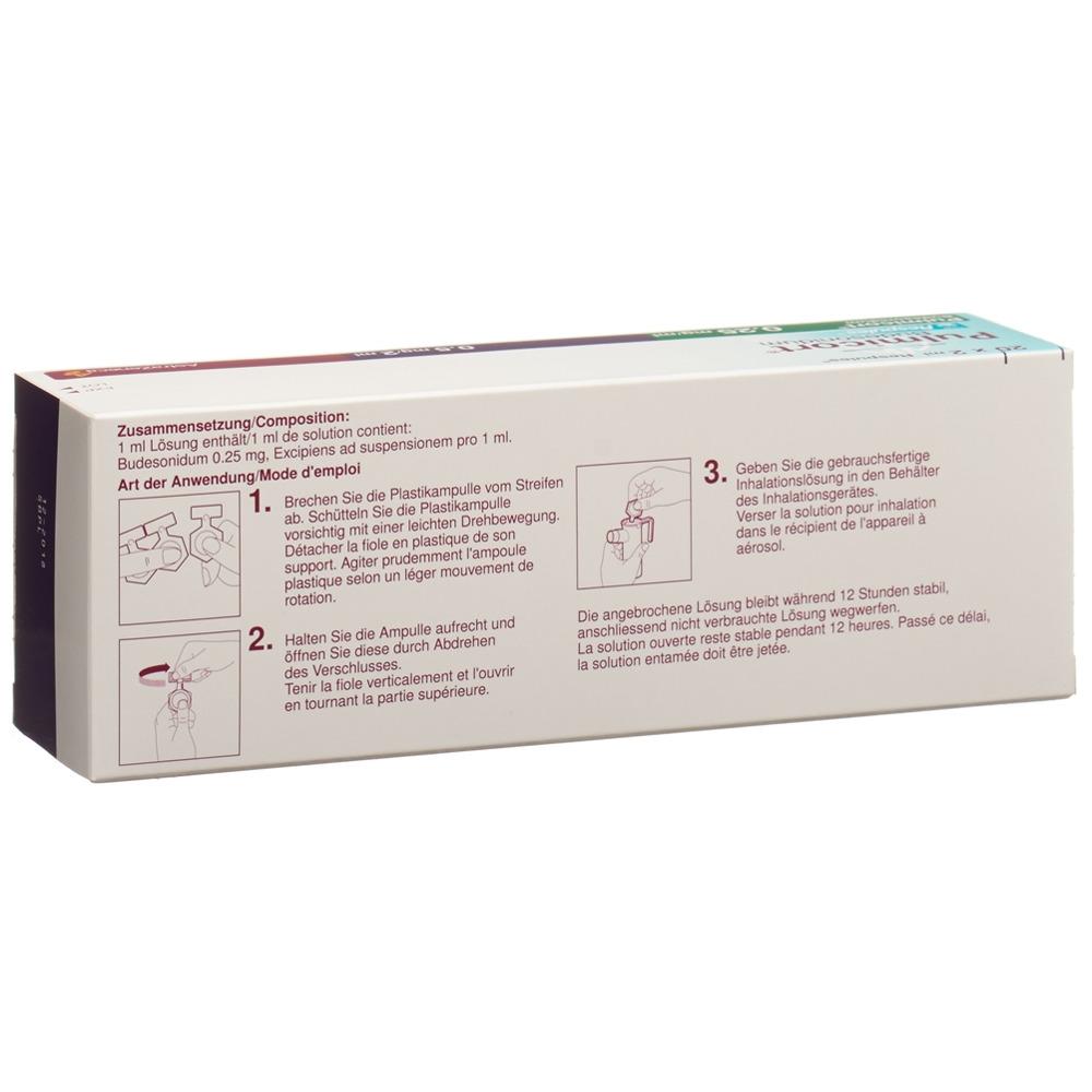 PULMICORT Inhal Susp 0.25 mg/ml Respule 2 ml, Bild 2 von 2