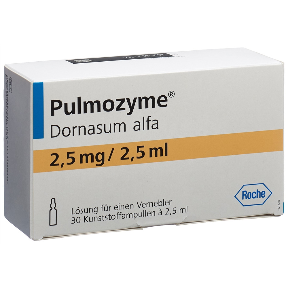 PULMOZYME Inhal Lös 2.5 mg Amp 2.5 ml, Hauptbild