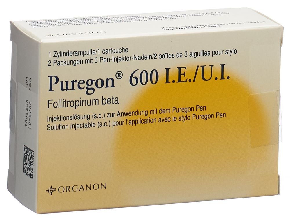 PUREGON sol inj 600 IE pour pen amp 1 pce, image principale