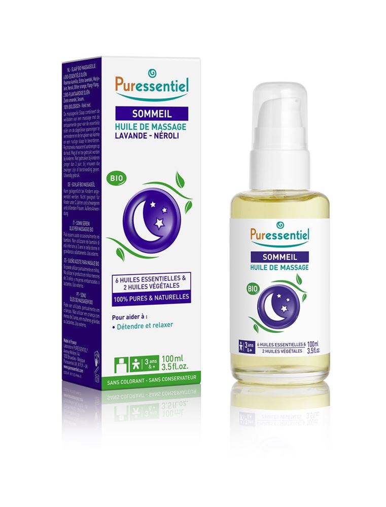 Puressentiel huile de massage bio détente