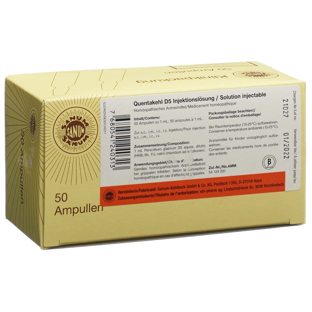 QUENTAKEHL sol inj 5 D amp 1 ml, image principale