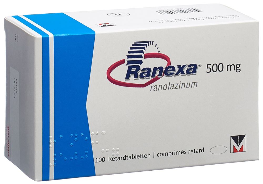 RANEXA Ret Tabl 500 mg Blist 100 Stk, Hauptbild