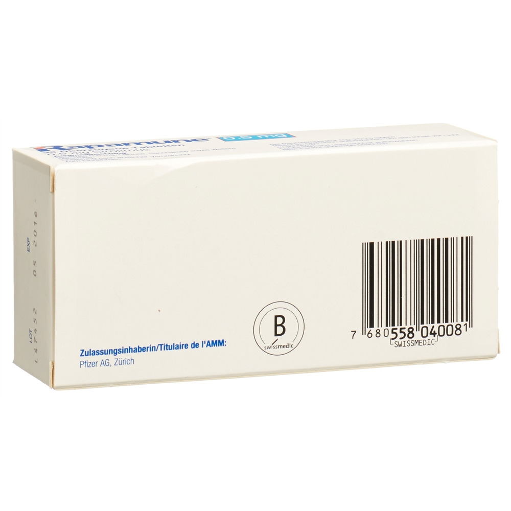 RAPAMUNE Tabl 0.5 mg Blist 30 Stk, Bild 2 von 2