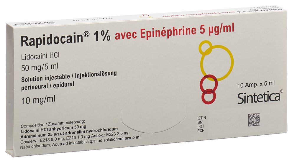 RAPIDOCAIN 10 mg/ml, image principale