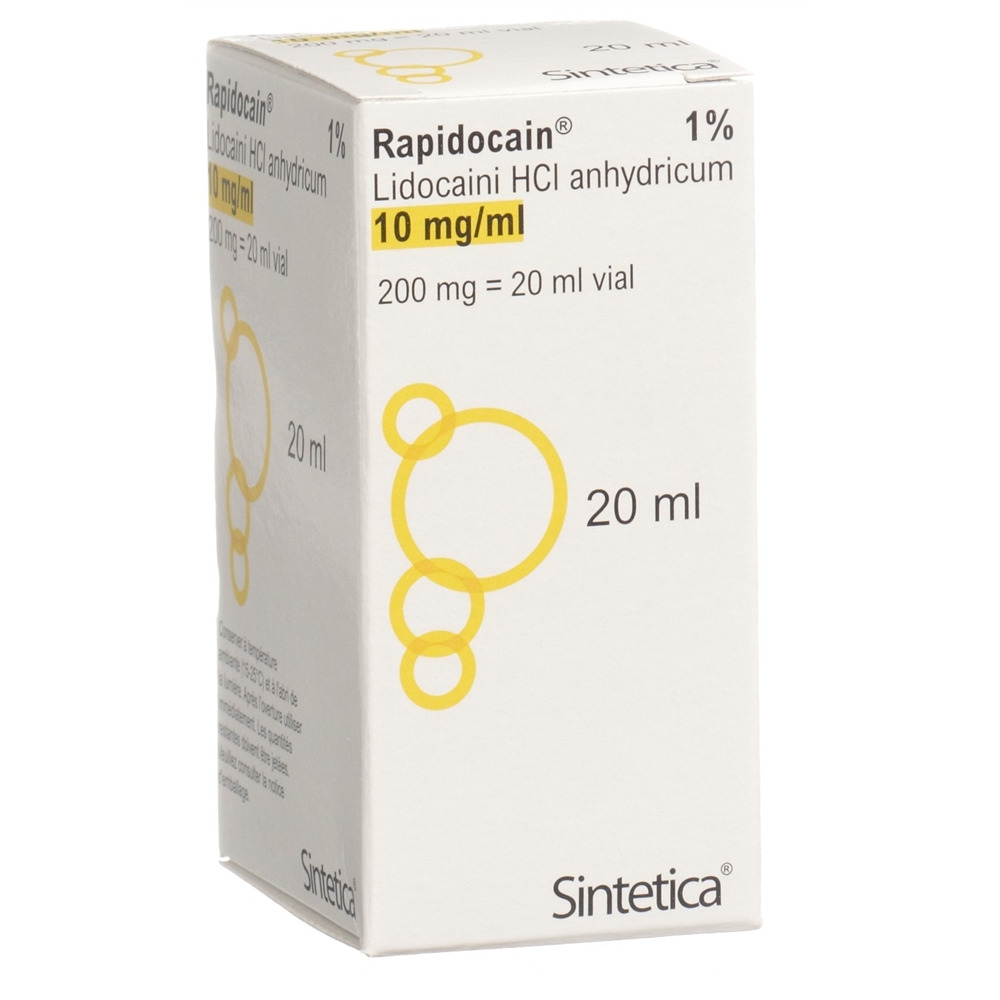 RAPIDOCAIN Inj Lös 200 mg/20ml ohne Konservierungsmittel Vial 20 ml, Hauptbild