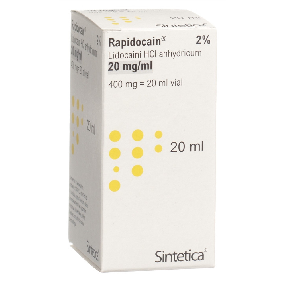 RAPIDOCAIN sol inj 400 mg/20ml sans conservateur vial 20 ml, image principale