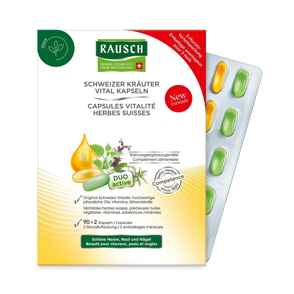 RAUSCH capsules vitalité herbes suisses