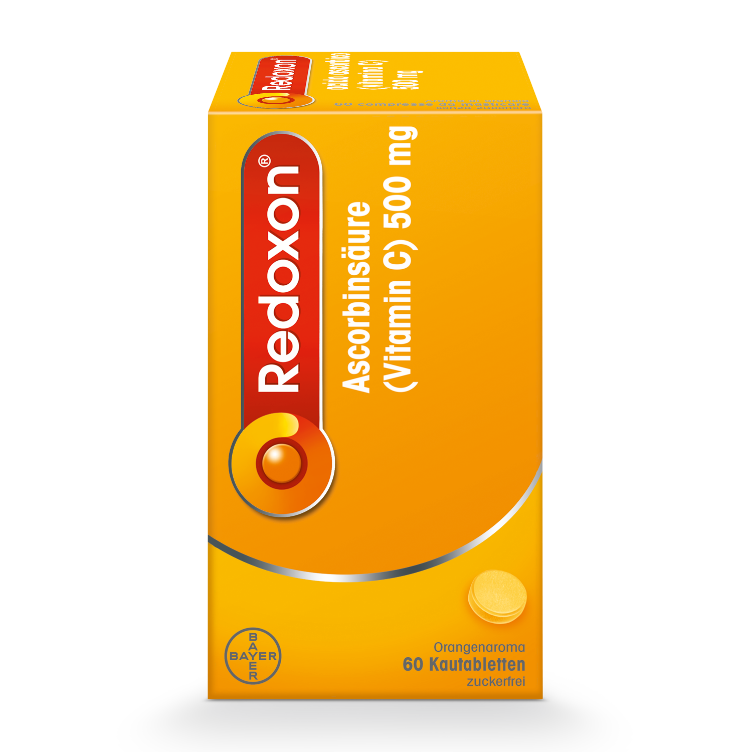 REDOXON Kautabl 500 mg Orangenaroma zuckerfrei Ds 60 Stk, Hauptbild