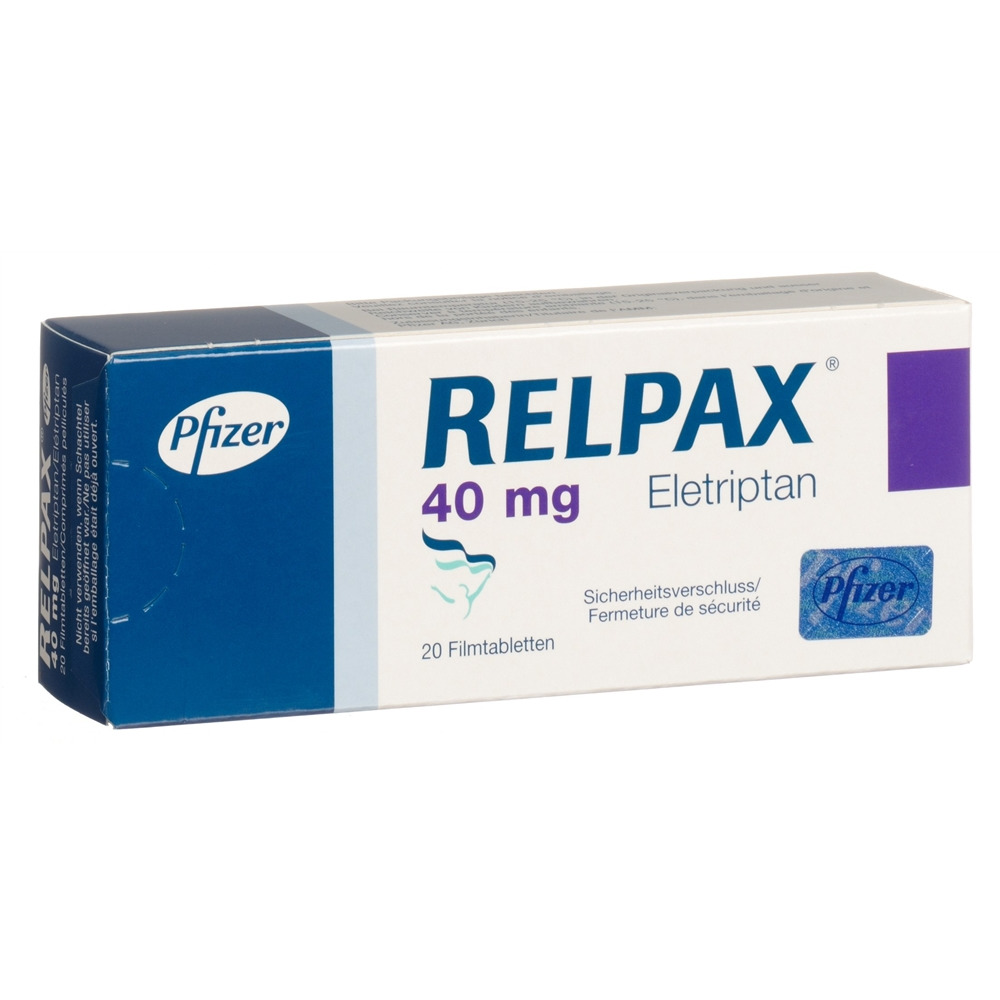 RELPAX cpr pell 40 mg blist 20 pce, image principale