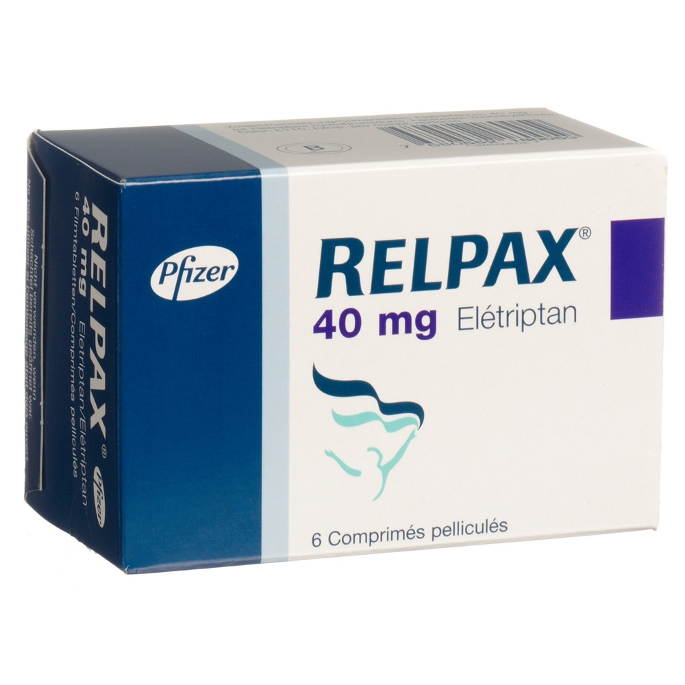 RELPAX cpr pell 40 mg blist 6 pce, image 2 sur 2