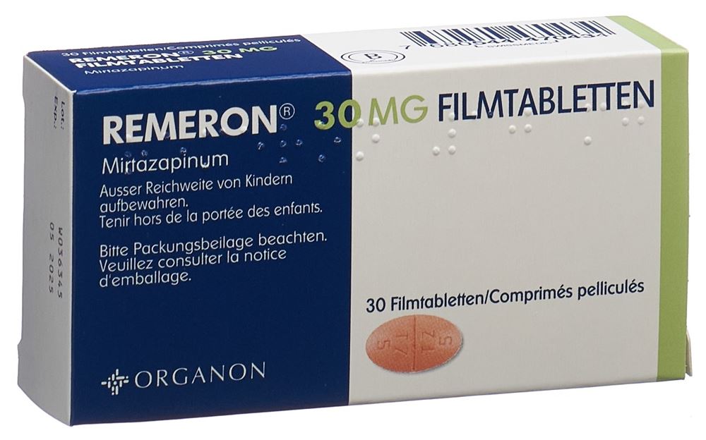 REMERON cpr pell 30 mg blist 30 pce, image principale