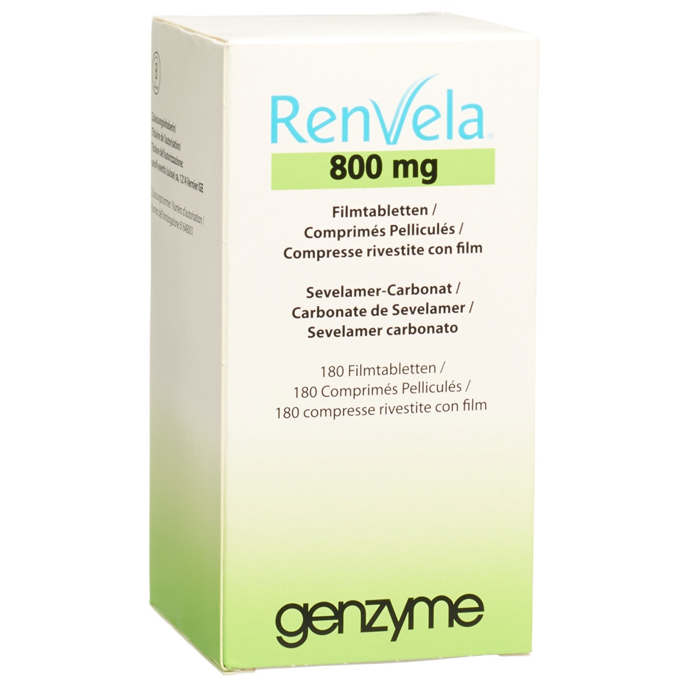 RENVELA cpr pell 800 mg bte 180 pce, image 2 sur 2