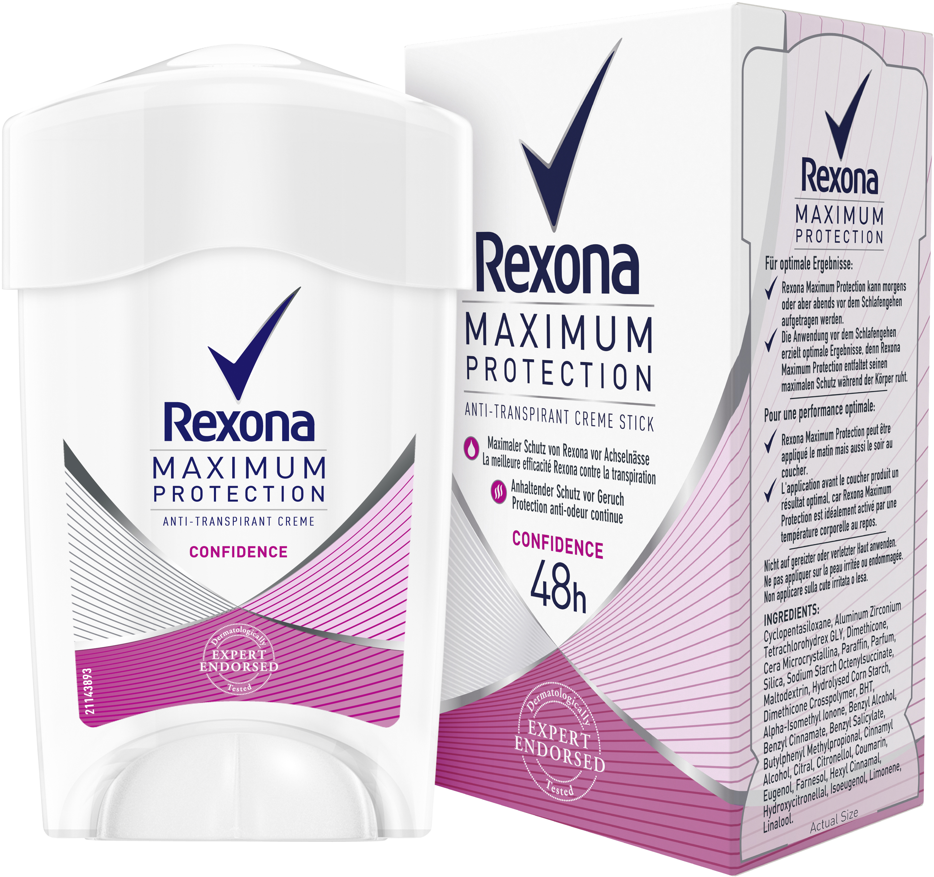 Rexona Deo Creme Maximum Protection, Hauptbild